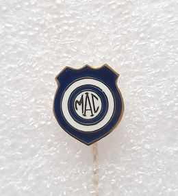 Marilia AC navy blue shield badge (Brazil, enamel)