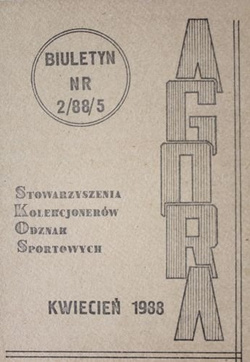 "Agora" - Bulletin of Sport Souvenirs Collectors Association - volume 2(5)/1988