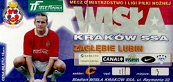 Wisla Cracow - Zaglebie Lubin I league ticket (13.06.2001)