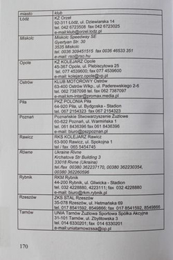 The Rules of Speedway Races and Speedway Events Calendar 2006