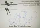 Paper with original autograph Kerri Lee Walsh-Jennings beach volley player (2016 Rio Olympic Games medalist)