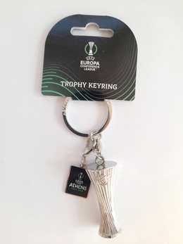 UEFA Europa Conference League 2024 Athens Final Olympiakos SFP - ACF Fiorentina 3D Trophy keyring (official licensed product)
