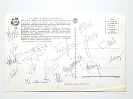 Poland Football Tam X FIFA World Cup 1974 postcard (Collectors Club) with 17 original autographs