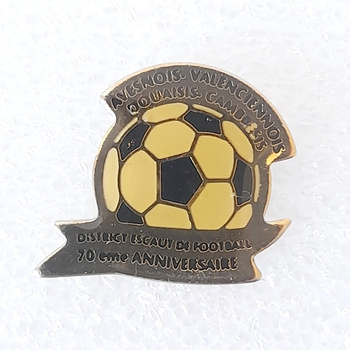 The 70th Anniversary of the Football League District Avesnois-Valenciennes pin badge (France, epoxy)