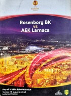 Rosenborg BK - AEK Larnaca UEFA Europa League match official programme (18.8.2011)