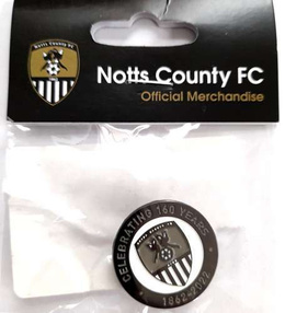 Notts County FC Celebrating 160 years 1862-2022 badge (official product)