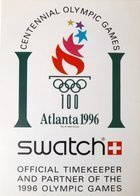 Swatch - Official Timekeeper and Partner of the 1996 Olympic Games postcard