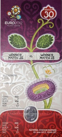 Germany - Italy UEFA Euro 2012 Semifinal match ticket (28.06.2012)